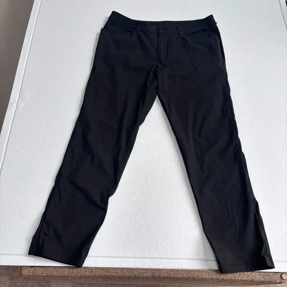 Lululemon ABC Pant Classic Mens 38 Black Performance Warpstreme Golf Work